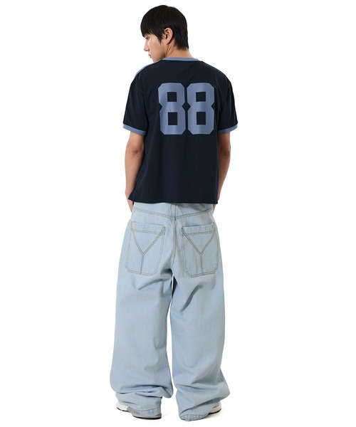 OY(オーワイ)の「『OY/オーワイ』ATHLETIC 88 RINGER TEE/アスレチック88リンガーTシャツ(Tシャツ/カットソー・メンズ・ブラック/ネイビー・L/M)」の16枚目の写真