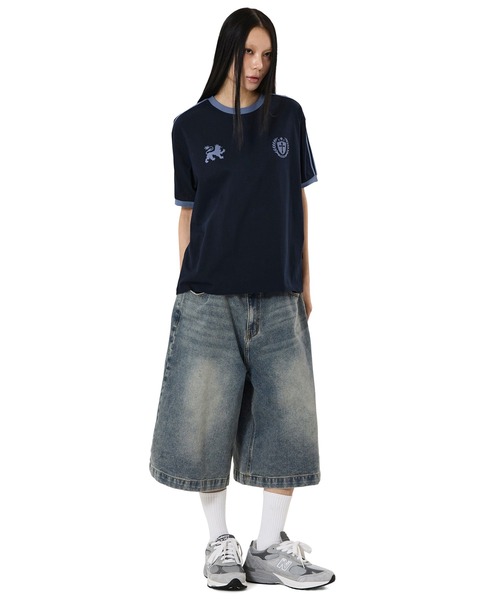 OY(オーワイ)の「『OY/オーワイ』ATHLETIC 88 RINGER TEE/アスレチック88リンガーTシャツ(Tシャツ/カットソー・メンズ・ブラック/ネイビー・L/M)」の14枚目の写真