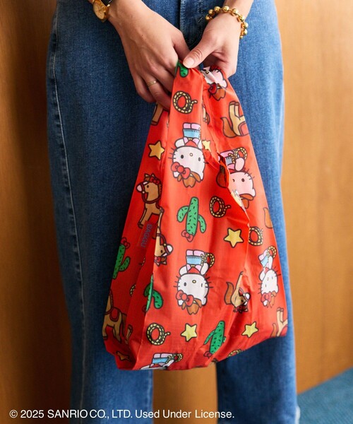 BAGGU（バグー）の「BAGGU/バグゥ BABY BAGGU SANRIO サンリオ ナイロン ベイビーバグゥ（トートバッグ・レディース・レッド/ピンク/ブルー・ONE SIZE）」の3枚目の写真