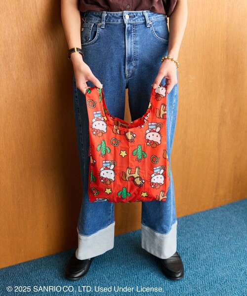 BAGGU（バグー）の「BAGGU/バグゥ BABY BAGGU SANRIO サンリオ ナイロン ベイビーバグゥ（トートバッグ・レディース・レッド/ピンク/ブルー・ONE SIZE）」の12枚目の写真