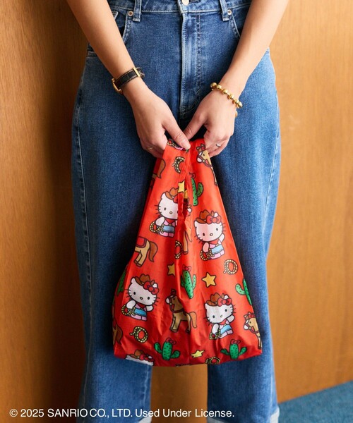 BAGGU（バグー）の「BAGGU/バグゥ BABY BAGGU SANRIO サンリオ ナイロン ベイビーバグゥ（トートバッグ・レディース・レッド/ピンク/ブルー・ONE SIZE）」の16枚目の写真