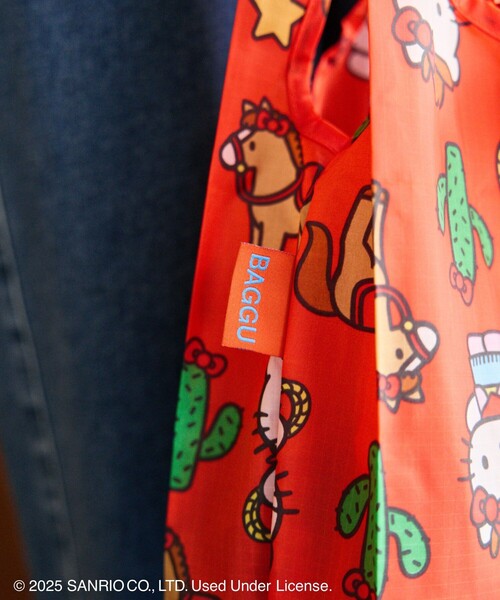 BAGGU（バグー）の「BAGGU/バグゥ BABY BAGGU SANRIO サンリオ ナイロン ベイビーバグゥ（トートバッグ・レディース・レッド/ピンク/ブルー・ONE SIZE）」の14枚目の写真