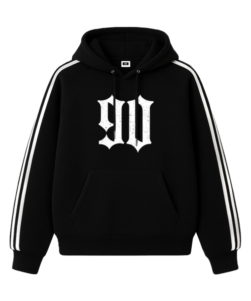 RANDOMOFF(ランダムオフ)の「DIVISION 90 SPORTY TRACK OVER FIT HOODIE (3color)(パーカー・レディース・ライトグレー/ブラック/ネイビー・SMALL/MEDIUM/LARGE)」の5枚目の写真