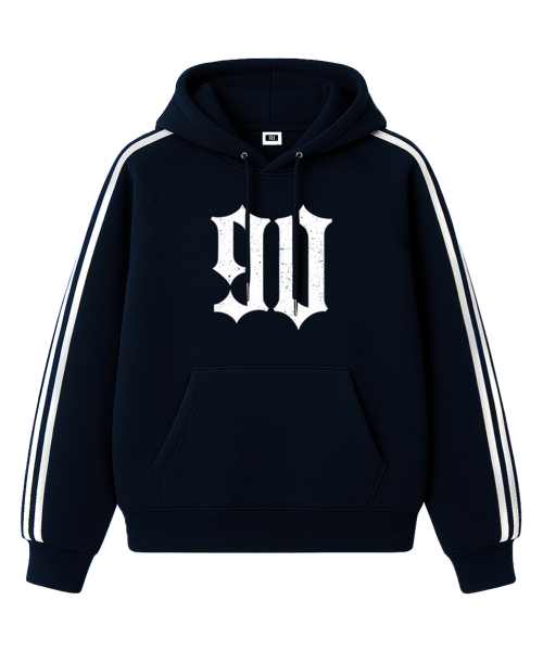 RANDOMOFF(ランダムオフ)の「DIVISION 90 SPORTY TRACK OVER FIT HOODIE (3color)(パーカー・レディース・ライトグレー/ブラック/ネイビー・SMALL/MEDIUM/LARGE)」の6枚目の写真