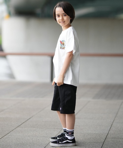 Dickies(ディッキーズ)の「Dickies/ディッキーズ キッズ ショーツ ワンポイント ロゴ DY0004(その他パンツ・キッズ・ブラック/ベージュ/チャコール・130cm/140cm/150cm/160cm)」の4枚目の写真