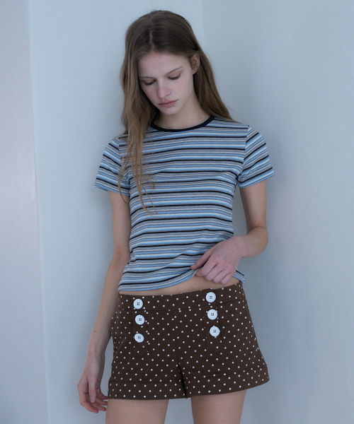 LARTIGENT(ラーティゼン)の「L23 STRIPE SLIM T-SHIRT(NAVY)(Tシャツ/カットソー・レディース・その他・FREE)」の3枚目の写真