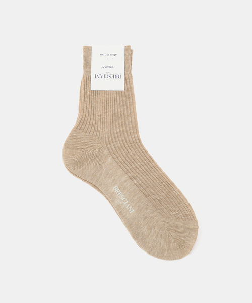 FRAMeWORK（フレームワーク）の「BRESCIANI LINEN MIX SOCKS（ソックス/靴下・レディース・レッド/ホワイト系その他/イエロー/ネイビー/ベージュ・FREE）」の2枚目の写真