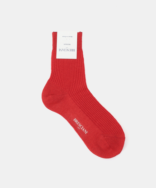 FRAMeWORK（フレームワーク）の「BRESCIANI LINEN MIX SOCKS（ソックス/靴下・レディース・レッド/ホワイト系その他/イエロー/ネイビー/ベージュ・FREE）」の5枚目の写真