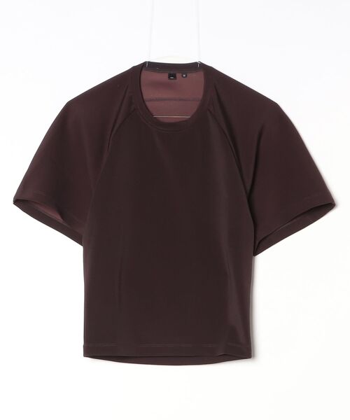 Sov.(ソブ)の「マットダンボールストレッチ ラグランプルオーバー(Tシャツ/カットソー・レディース・ボルドー/ブラック・36/38)」の7枚目の写真