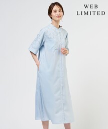 【WEB限定カラーあり】エンブロイダリー シャツ ワンピース
