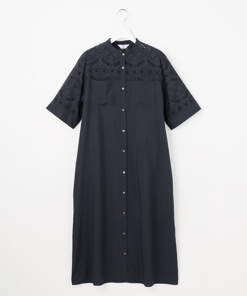 J.PRESS Ladies(J.プレス レディス)の「【WEB限定カラーあり】エンブロイダリー シャツ ワンピース(シャツワンピース・レディース・ネイビー系/サックスブルー系/ダークブラウン系・XS)」の11枚目の写真