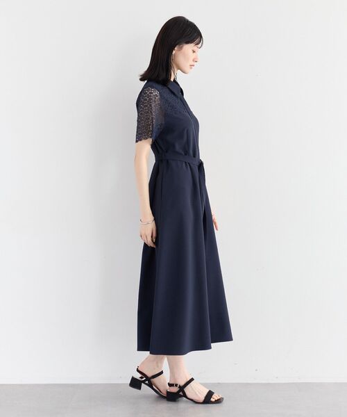 YECCA VECCA（イェッカヴェッカ）の「レース切替ワンピース（ワンピース・レディース・ネイビー/グレイッシュベージュ/ライトブルー・FREE）」の19枚目の写真