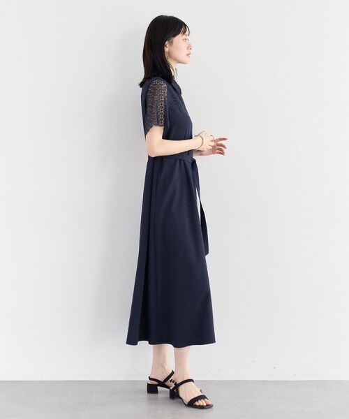 YECCA VECCA（イェッカヴェッカ）の「レース切替ワンピース（ワンピース・レディース・ネイビー/グレイッシュベージュ/ライトブルー・FREE）」の20枚目の写真