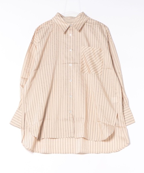 P.V.T(ピーブイティー)の「ストライプバストポケットシャツ(シャツ/ブラウス・レディース・Beige/ブルー/White・M)」の7枚目の写真
