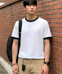 UNDEROFF（アンダーオフ）の「エッセンシャルスタンダード 半袖リンガーTシャツ ホワイト（Tシャツ/カットソー）」