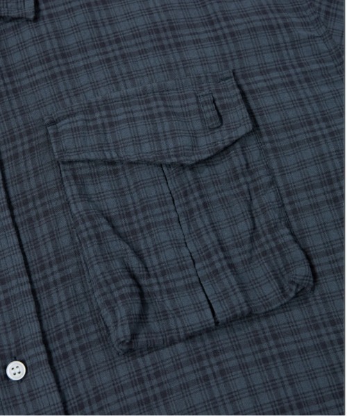 Vini(ヴィニ)の「ボリュームカーゴチェックシャツ(Tシャツ/カットソー・メンズ・カーキ/ブラウン/ネイビー・SMALL/MEDIUM/LARGE)」の21枚目の写真
