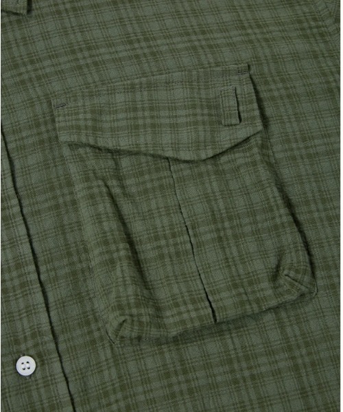 Vini(ヴィニ)の「ボリュームカーゴチェックシャツ(Tシャツ/カットソー・メンズ・カーキ/ブラウン/ネイビー・SMALL/MEDIUM/LARGE)」の15枚目の写真