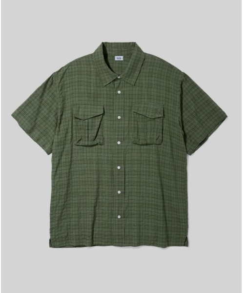 Vini(ヴィニ)の「ボリュームカーゴチェックシャツ(Tシャツ/カットソー・メンズ・カーキ/ブラウン/ネイビー・SMALL/MEDIUM/LARGE)」の13枚目の写真