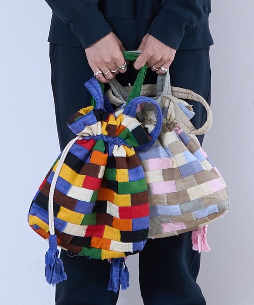 1/2 HALF（ニブンノイチハーフ）の「1/2HALF PATCHWORK-TOTE（トートバッグ・メンズ・その他2/その他1・FREE）」の3枚目の写真