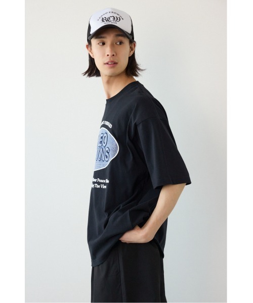 RODEO CROWNS WIDE BOWL(ロデオクラウンズワイドボウル)の「エンボスデニムロゴTシャツ(Tシャツ/カットソー・メンズ・ブラック/スモークピンク/ホワイト・MEDIUM/LARGE)」の15枚目の写真