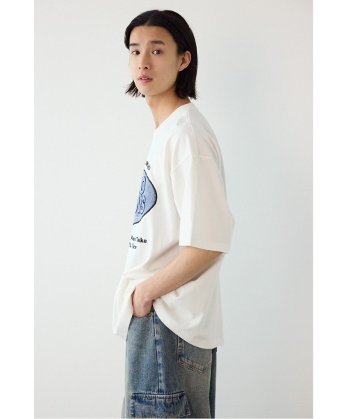 RODEO CROWNS WIDE BOWL(ロデオクラウンズワイドボウル)の「エンボスデニムロゴTシャツ(Tシャツ/カットソー・メンズ・ブラック/スモークピンク/ホワイト・MEDIUM/LARGE)」の10枚目の写真