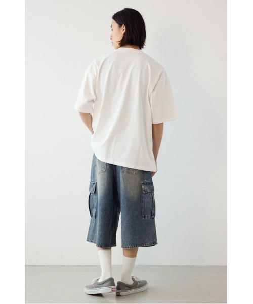 RODEO CROWNS WIDE BOWL(ロデオクラウンズワイドボウル)の「エンボスデニムロゴTシャツ(Tシャツ/カットソー・メンズ・ブラック/スモークピンク/ホワイト・MEDIUM/LARGE)」の13枚目の写真