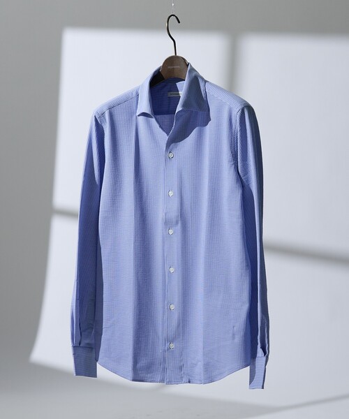 DESIGNWORKS（デザインワークス）の「【DotAir】2WAY サッカー長袖シャツ / 軽量 / 防シワ / 吸水速乾（シャツ/ブラウス・メンズ・ホワイト/ストライプ/ネイビー・50/48/46/44）」の3枚目の写真