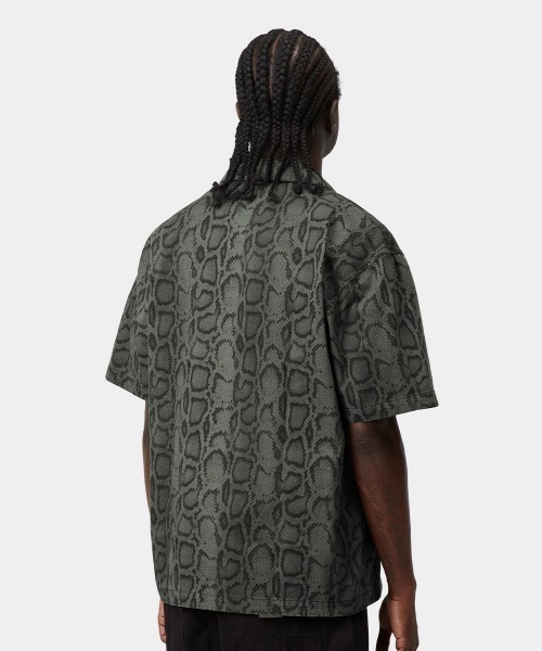 Carhartt WIP(カーハートダブリューアイピー)の「Carhartt WIP SNAKE CAMO SHIRT(カーハートワークインプログレス スネークカモシャツ)(シャツ/ブラウス・メンズ・ブルー系/カモフラージュ・X-LARGE/LARGE/MEDIUM/SMALL)」の3枚目の写真