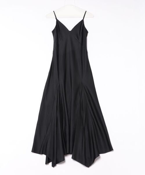 ALLSAINTS(オールセインツ)の「AVA SLEEVELESS SATIN MIDI DRESS | AVA ノースリーブ サテン ミディ ドレス・ワンピース(ワンピース・レディース・ブラック・M/S/XS)」の2枚目の写真