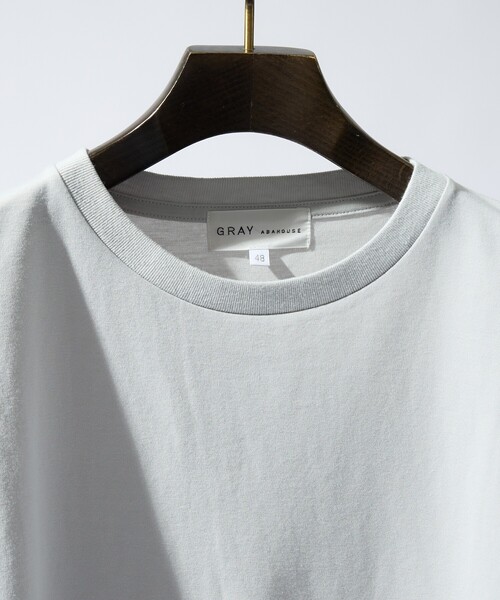 ABAHOUSE GRAY(アバハウスグレイ)の「【抗菌防臭/UVカット】シルキーポンチ 半袖Tシャツ(Tシャツ/カットソー・メンズ・チャコールグレー/サックスブルー/ホワイト/ブラック/グレイッシュベージュ/モスグリーン・50/48/46/44)」の11枚目の写真