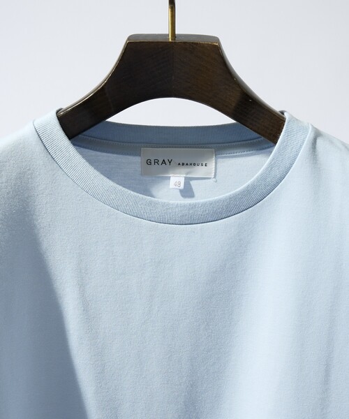 ABAHOUSE GRAY(アバハウスグレイ)の「【抗菌防臭/UVカット】シルキーポンチ 半袖Tシャツ(Tシャツ/カットソー・メンズ・チャコールグレー/サックスブルー/ホワイト/ブラック/グレイッシュベージュ/モスグリーン・50/48/46/44)」の17枚目の写真