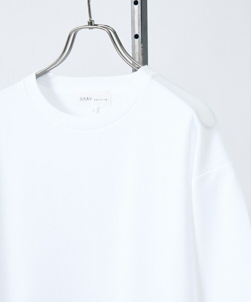 ABAHOUSE GRAY(アバハウスグレイ)の「【抗菌防臭/UVカット】シルキーポンチ 半袖Tシャツ(Tシャツ/カットソー・メンズ・チャコールグレー/サックスブルー/ホワイト/ブラック/グレイッシュベージュ/モスグリーン・50/48/46/44)」の10枚目の写真