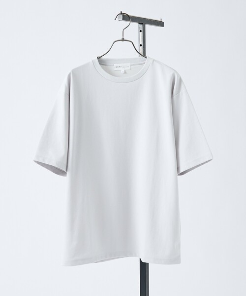 ABAHOUSE GRAY(アバハウスグレイ)の「【抗菌防臭/UVカット】シルキーポンチ 半袖Tシャツ(Tシャツ/カットソー・メンズ・チャコールグレー/サックスブルー/ホワイト/ブラック/グレイッシュベージュ/モスグリーン・50/48/46/44)」の15枚目の写真
