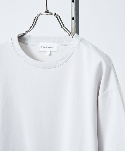 ABAHOUSE GRAY(アバハウスグレイ)の「【抗菌防臭/UVカット】シルキーポンチ 半袖Tシャツ(Tシャツ/カットソー・メンズ・チャコールグレー/サックスブルー/ホワイト/ブラック/グレイッシュベージュ/モスグリーン・50/48/46/44)」の16枚目の写真