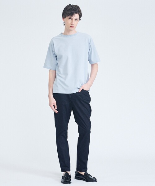 ABAHOUSE GRAY(アバハウスグレイ)の「【抗菌防臭/UVカット】シルキーポンチ 半袖Tシャツ(Tシャツ/カットソー・メンズ・チャコールグレー/サックスブルー/ホワイト/ブラック/グレイッシュベージュ/モスグリーン・50/48/46/44)」の18枚目の写真