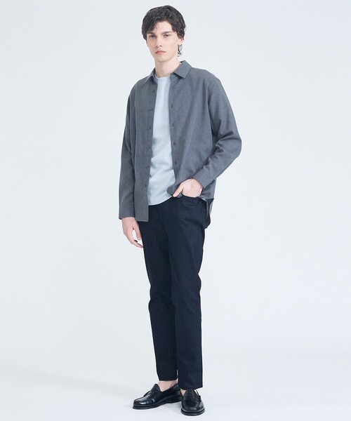 ABAHOUSE GRAY(アバハウスグレイ)の「【抗菌防臭/UVカット】シルキーポンチ 半袖Tシャツ(Tシャツ/カットソー・メンズ・チャコールグレー/サックスブルー/ホワイト/ブラック/グレイッシュベージュ/モスグリーン・50/48/46/44)」の19枚目の写真