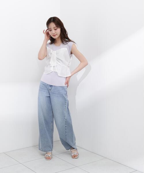 PROPORTION BODY DRESSING(プロポーションボディドレッシング)の「ビスチェ付きニットトップス / 1216170501(ニット/セーター・レディース・ホワイト/ブルー/パープル・FREE)」の12枚目の写真