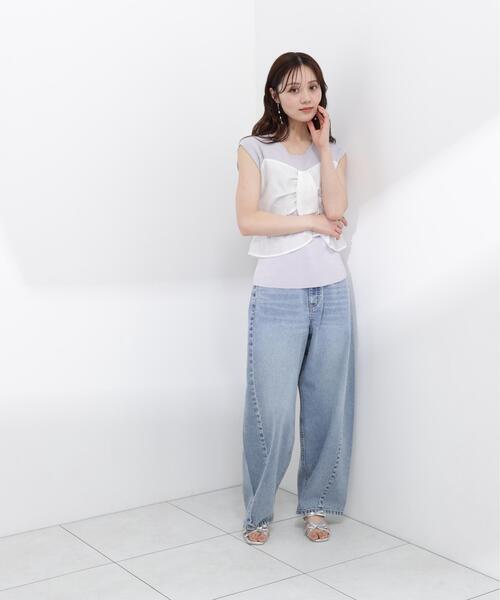 PROPORTION BODY DRESSING(プロポーションボディドレッシング)の「ビスチェ付きニットトップス / 1216170501(ニット/セーター・レディース・ホワイト/ブルー/パープル・FREE)」の14枚目の写真