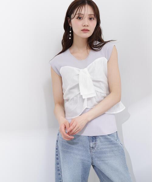 PROPORTION BODY DRESSING(プロポーションボディドレッシング)の「ビスチェ付きニットトップス / 1216170501(ニット/セーター・レディース・ホワイト/ブルー/パープル・FREE)」の15枚目の写真