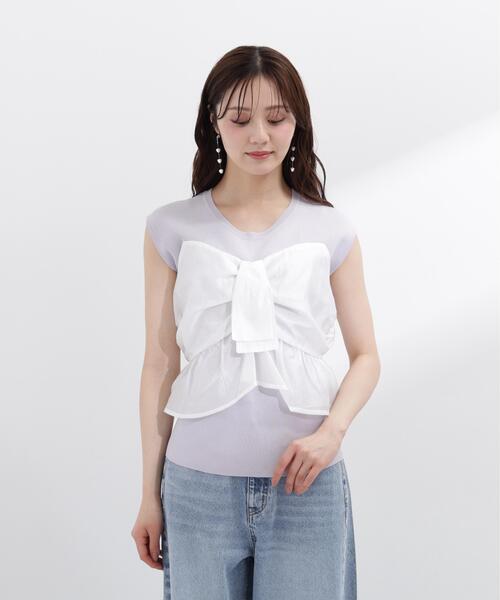PROPORTION BODY DRESSING(プロポーションボディドレッシング)の「ビスチェ付きニットトップス / 1216170501(ニット/セーター・レディース・ホワイト/ブルー/パープル・FREE)」の16枚目の写真