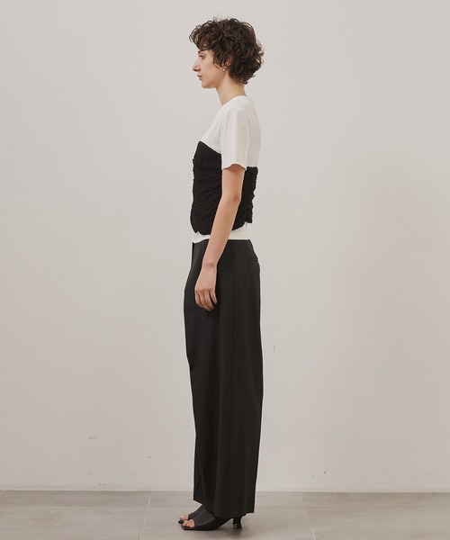 CITY TOKYO（シティトウキョウ）の「【CITY TOKYO/シティートウキョウ】Linen Wrap Pants/リネンラップパンツ（スラックス・レディース・ホワイト/ブラック・1/2）」の17枚目の写真