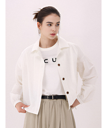 Crispy Cropped Shirt _White