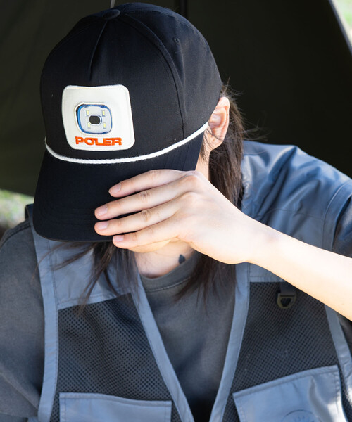 POLeR（ポーラー）の「POLeR × FREAK'S STORE/ポーラー × フリークスストア 別注 3rd Eye Calling Cap（キャップ・メンズ・ブラック/オレンジ・ONE SIZE）」の3枚目の写真