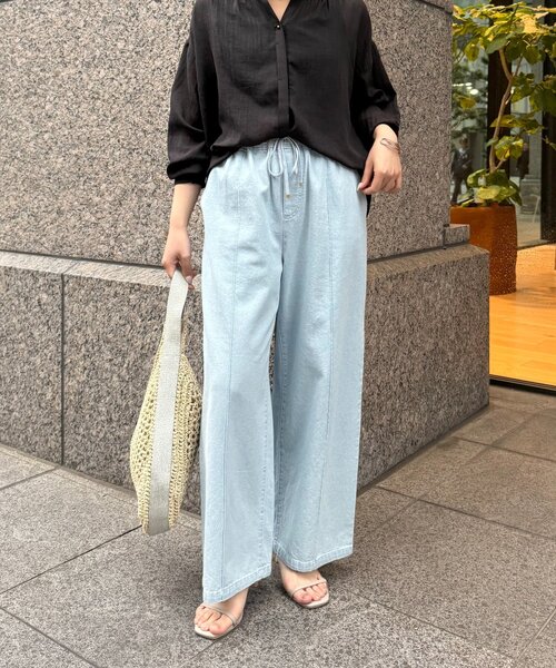 Jena espace merveilleux(ジェナ エスパスメルヴェイユ)の「プチボタンガーゼシャツ(シャツ/ブラウス・レディース・イエロー/オフホワイト/ブラック・FREE)」の9枚目の写真