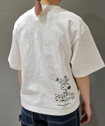 SNOOPY×OLD BETTY'S（スヌーピーカケルオールドベティーズ）の「スヌーピー【SNOOPY】Slab Cropped 1Pocket T-shirts（Tシャツ/カットソー）」