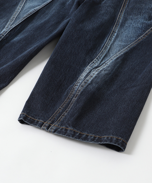 NVRFRGT(ネヴァーフォーゲット)の「NVRFRGT / ネヴァーフォーゲット 3D TWISTED JORTS/DARK FADED INDI(デニムパンツ・メンズ・ダークブルー・3/2)」の6枚目の写真