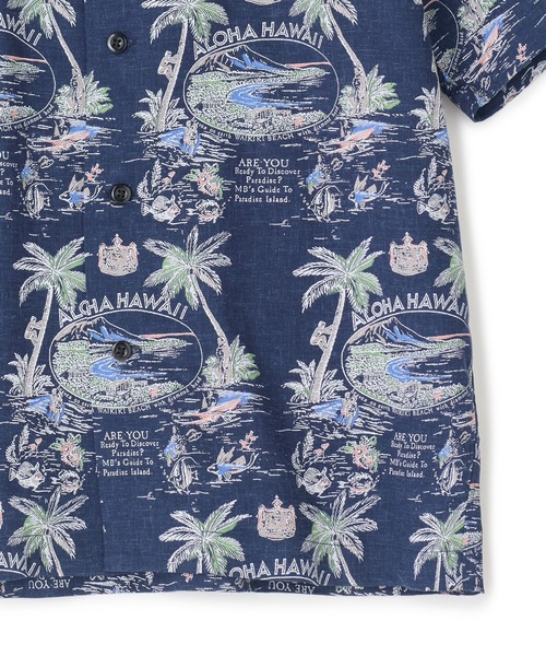 MEN'S BIGI(メンズビギ)の「レーヨンリネン 復刻プリントアロハシャツ(シャツ/ブラウス・メンズ・ネイビー/ベージュ系その他/オフホワイト・02/03)」の12枚目の写真