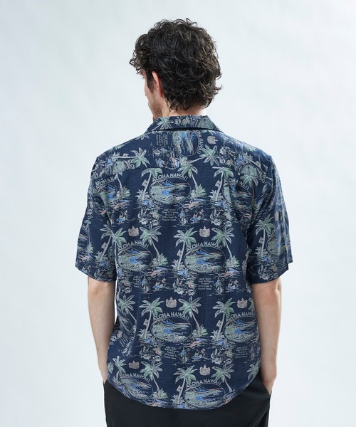 MEN'S BIGI(メンズビギ)の「レーヨンリネン 復刻プリントアロハシャツ(シャツ/ブラウス・メンズ・ネイビー/ベージュ系その他/オフホワイト・02/03)」の20枚目の写真