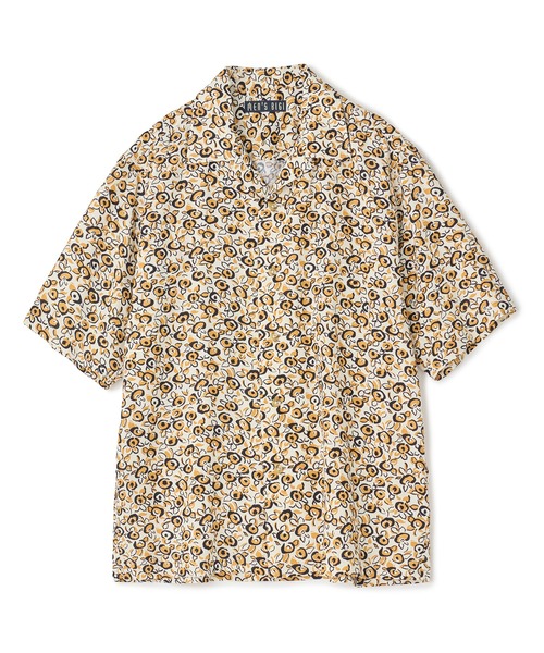 MEN'S BIGI(メンズビギ)の「レーヨンリネン 復刻プリントアロハシャツ(シャツ/ブラウス・メンズ・ネイビー/ベージュ系その他/オフホワイト・02/03)」の5枚目の写真
