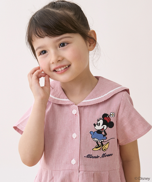 petit main(プティマイン)の「【Disney】セーラーワンピース(シャツワンピース・キッズ・レッド/オフホワイト・80cm/90cm/110cm/100cm/120cm/130cm)」の6枚目の写真